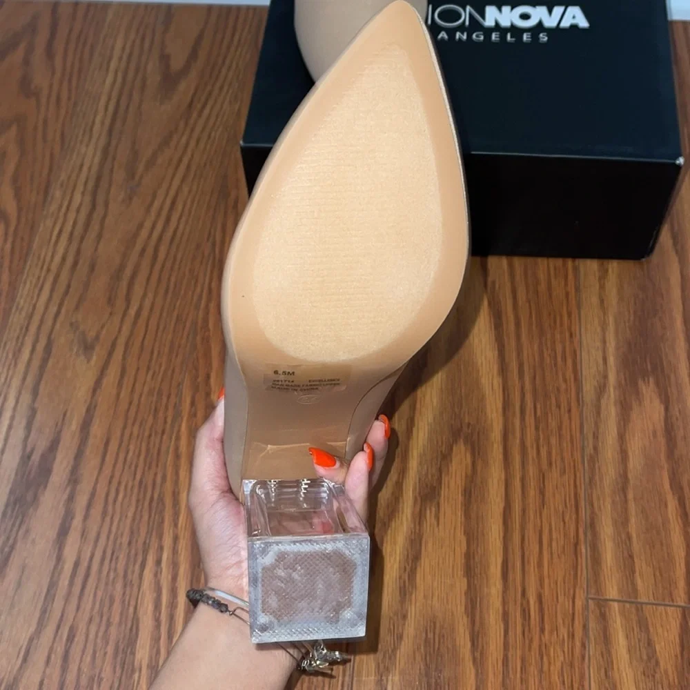 Nude/Clear Booties - Picture 4 of 4